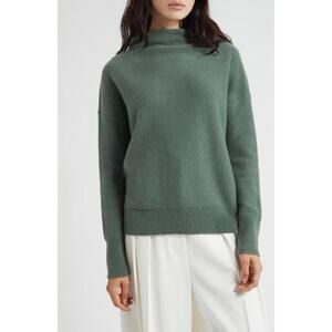 New Vince Boiled Cashmere Funnel Neck Sweater In Deep Patina Size S $448